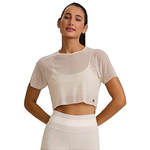 Cropped de Tule Off White CAJUBRASIL