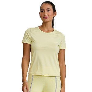 Blusa UV Dry Logo na Manga Amarelo Manteiga CAJUBRASIL
