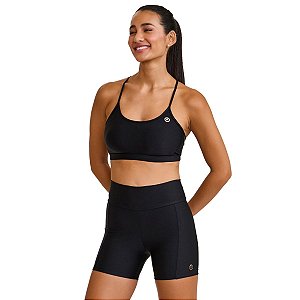 Conjunto Top e Short Adaptiv Preto CAJUBRASIL