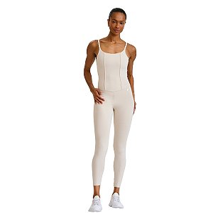 Macacão Empina Bumbum Com Compressão Off White CAJUBRASIL