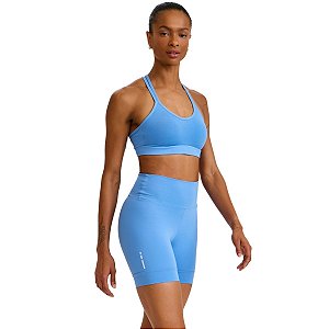 Conjunto Top Bermuda Corrida Pace Pro Azul Celeste CAJUBRASIL