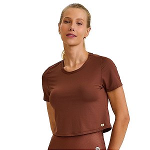 Cropped NT Costas Respiráveis Marrom Capuccino CAJUBRASIL