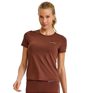Blusa NT Dry com Abertura Marrom Capuccino CAJUBRASIL