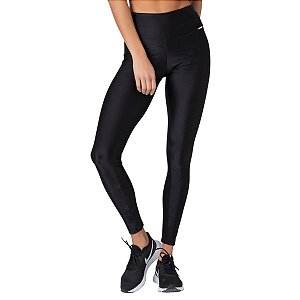 Calça legging Atlanta Essencial Cós Largo e Brilho Preta M&C