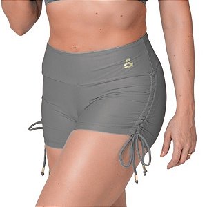Short Com Cordinha Lateral Girly Cinza M&C