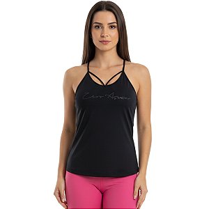 Regata Fitness Hot Preta ZERO AÇUCAR