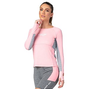 Blusa Manga Longa Cycling Relógio Rosa ZERO AÇUCAR