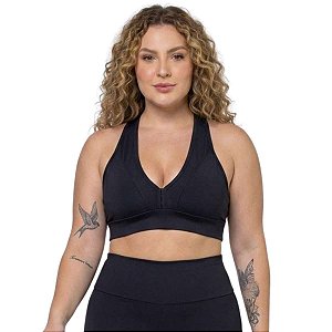 Top Plus Size Maxxi Timeless Preto ZERO AÇUCAR