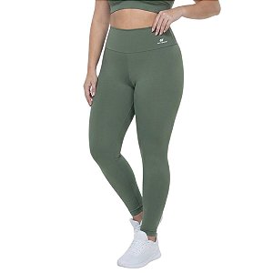 Calça Legging Plus Size Progress Verde Militar ZERO AÇUCAR