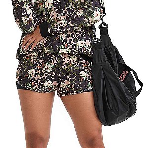 Shorts Fitness Feminino Army Animal Flower CAJUBRASIL