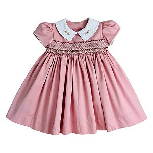 Vestido Infantil Casinha de Abelha Clarissa - Rose