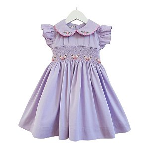 Vestido Infantil Casinha de Abelha Maria Alice - Lavanda