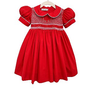 Vestido Infantil De Festa Vermelho Casinha De Abelha - Rapunzel