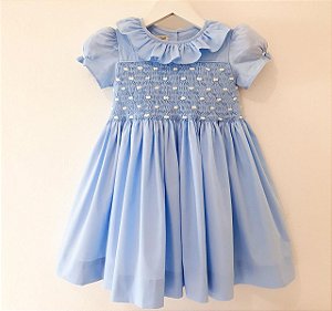 Vestido Infantil Paulina - Azul