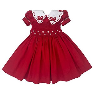 Vestido Infantil de Luxo Vermelho Casinha de Abelha - Eleonor