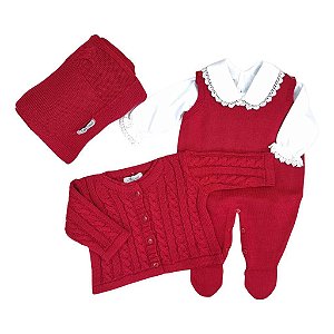 Boneca Little Me com roupa bordada em ponto smock - Little Closet