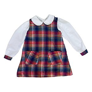 Vestido Infantil Xadrez Vermelho - Little Closet