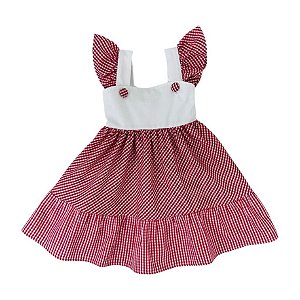 Vestido  Infantil Fru Fru - Vermelho