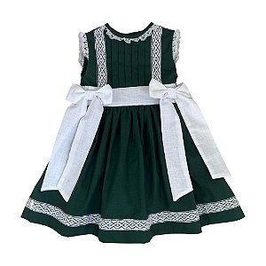 Vestido Infantil Verde de Renda  - Provence