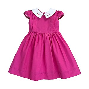 Vestido infantil cores de Verão - Rosa