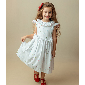 Vestido Infantil de Verão Branco - Veleiro