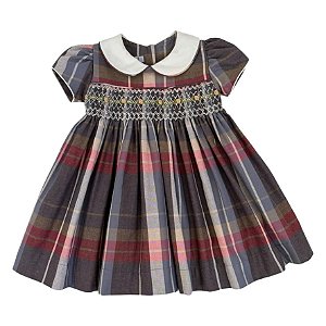 Vestido Infantil Xadrez Casinha de Abelha - Edimburgo