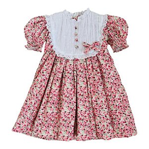 Vestido Infantil Floral Vermelho- Valentina