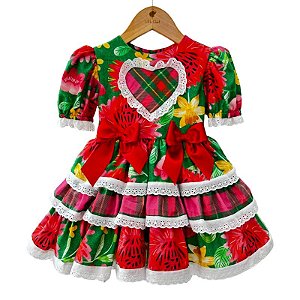 Vestido Infantil de Festa Junina - Amoreco