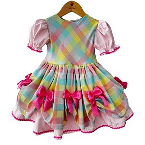 Vestido Infantil de Festa Junina - Lolipop