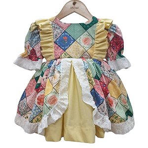 Vestido Infantil de Festa Junina - Emilia