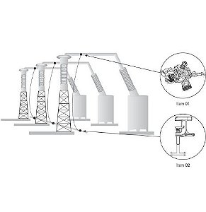 ATR17454-1 CONJUNTO DE ATERRAMENTO PARA SUBESTAÇÃO ATÉ 138KV