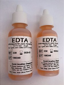 Edta - Anticoagulante Para Hematologia C/02 - Gold Analisa