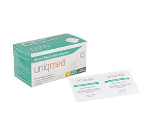 Álcool Swabs Sache 3x6cm - C/100 - Uniqmed