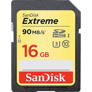 Cartão de Memória Extreme 16GB SDHC 90Mb/s UHS-I - Sandisk