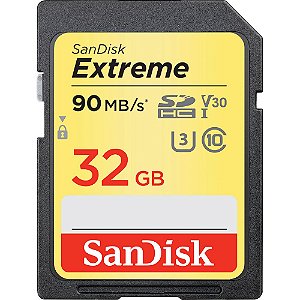 Cartão de Memória Extreme 32GB SDHC 90Mb/s UHS-I - Sandisk