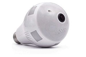 Camera Lâmpada HD IP Wifi c/ LED 360° Panorâmica V380