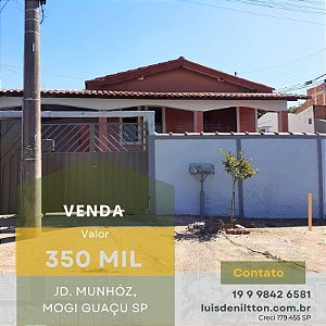CASA À VENDA NO JARDIM MUNHÓZ, MOGI GUAÇU/SP
