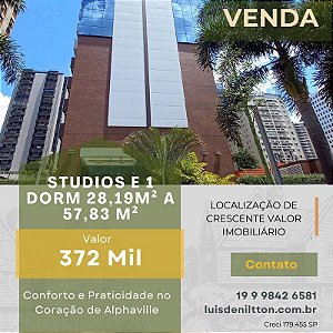 Helbor Alpha Stay - Studios e 1 Dorm 28,19m² a 57,83 m²