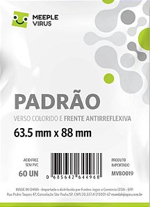 Sleeve Padrão Com Verso BRANCO 63,5x88 mm - Blue Core