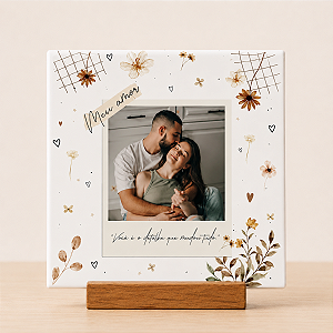Azulejo Namorados 1 personalizado com Foto e Nome