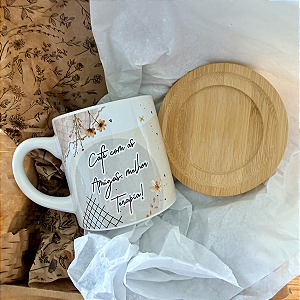 Kit Xícara Amizadde personalize com Nome o pires