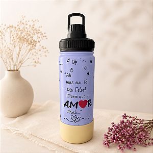 Garrafa Térmica Amor 500ml com base silicone