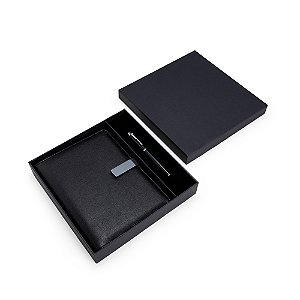 Kit Executivo Caderno fichário e Caneta personalize com o Nome