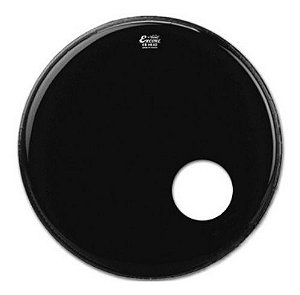 Pele Encore By Remo Ebony Resposta Preta 18" com Furo