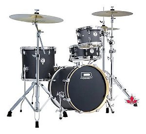 Bateria D One Rocket Black Satin 18" 10" 14" c/ Caixa 13x6"