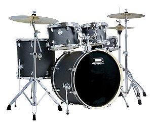 Bateria D One Rocket Black Satin 20" 10" 12" 14" c/ Caixa 14x5,5"