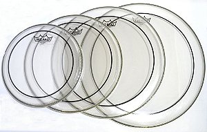 Kit De Peles Bateria Remo Pinstripe Hidráulica 10, 12, 14, 16