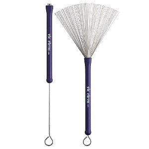 Vassourinha Vic Firth Heritage Brush com Cerdas de Aço Retrátil