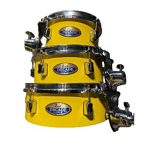Short Toms Pearl Decade Maple High Gloss Solid Yellow 8" 10" 12"