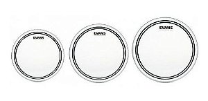 Kit de Peles Evans EC2 Transparente 10'' 12'' 14'' - SP